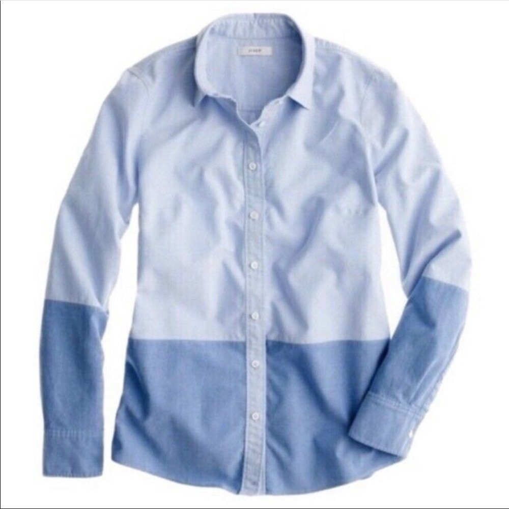 J. Crew | Two Tone Boy Button Down Blouse